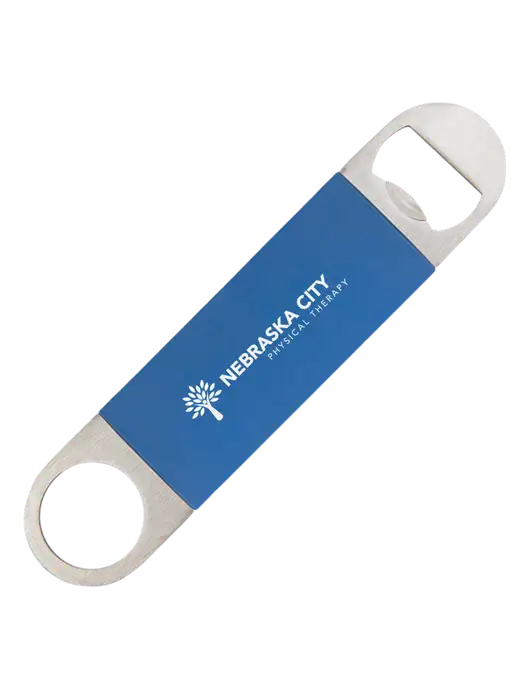Royal Bottle Opener with Silicone Grip w/Nebraska City Logo