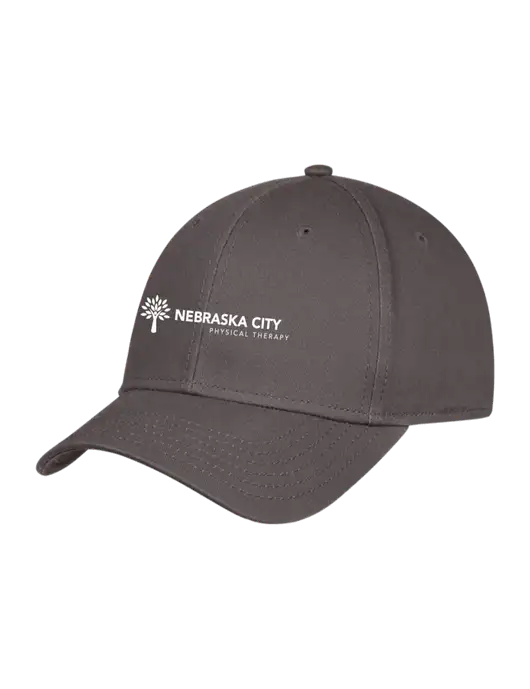 Charcoal Structured Cap Hook & Loop w/Nebraska City Logo