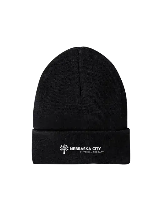 Recycled Black Beanie w/Nebraska City Logo