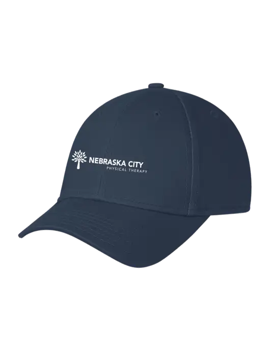 Navy Structured Cap Hook & Loop w/Nebraska City Logo