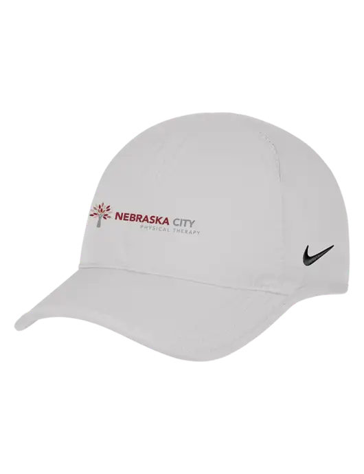 Nike White Featherlight Cap w/Nebraska City Logo