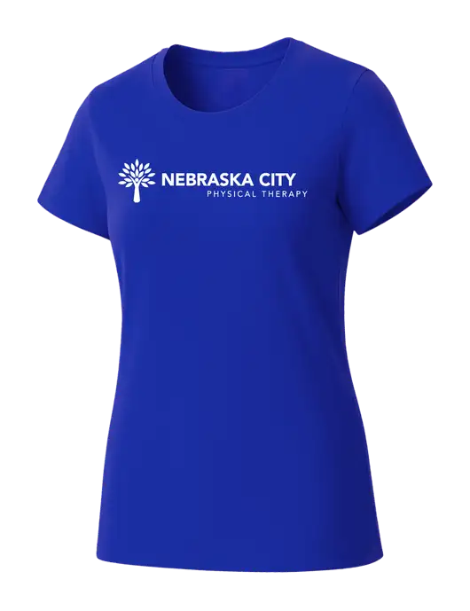 Womens Seriously Soft Royal T-Shirt w/Nebraska City Logo