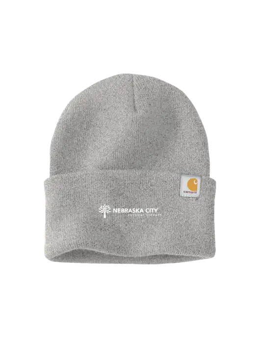 Carhartt Light Grey Heather Watch Cap 2.0 w/Nebraska City Logo