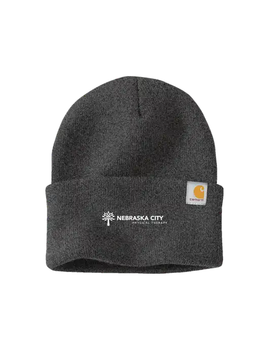 Carhartt Dark Grey Watch Cap 2.0 w/Nebraska City Logo