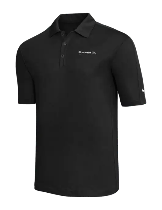 Nike Black Tech Sport Dri-FIT Polo w/Nebraska City Logo