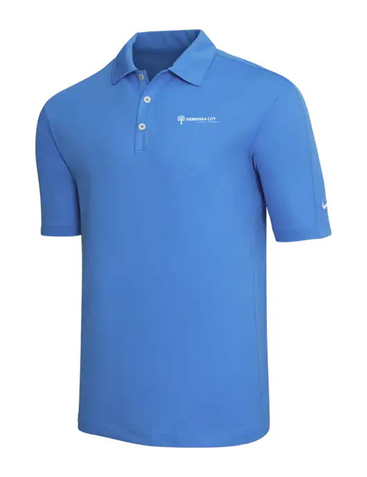 Nike Light Royal Blue Tech Sport Dri-FIT Polo w/Nebraska City Logo