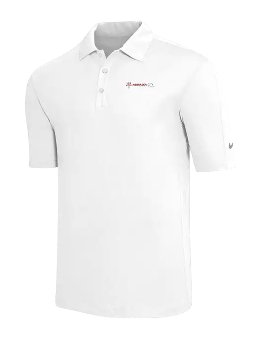 Nike White Tech Sport Dri-FIT Polo w/Nebraska City Logo