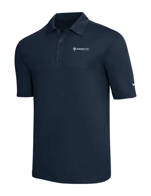 Nike Navy Tech Sport Dri-FIT Polo w/Nebraska City Logo