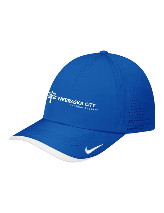 Nike Royal/White Dri-FIT Perforated Performance Cap w/Nebraska City Logo
