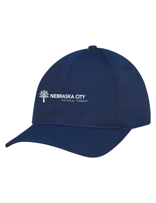 Navy Nylon Twill Performance Cap w/Nebraska City Logo