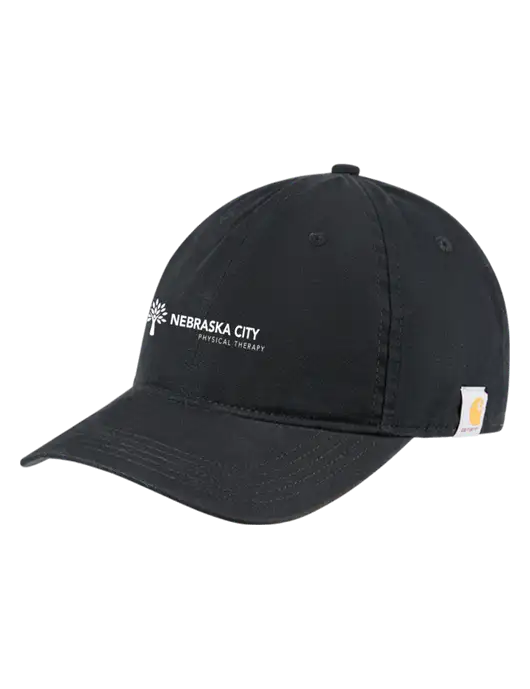 Carhartt Black Cotton Canvas Cap w/Nebraska City Logo