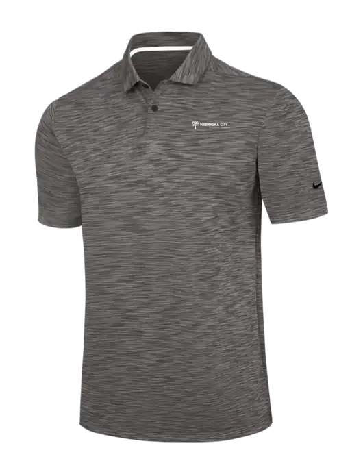 Nike Dark Grey Dri-FIT Vapor Space Dyed Polo w/Nebraska City Logo