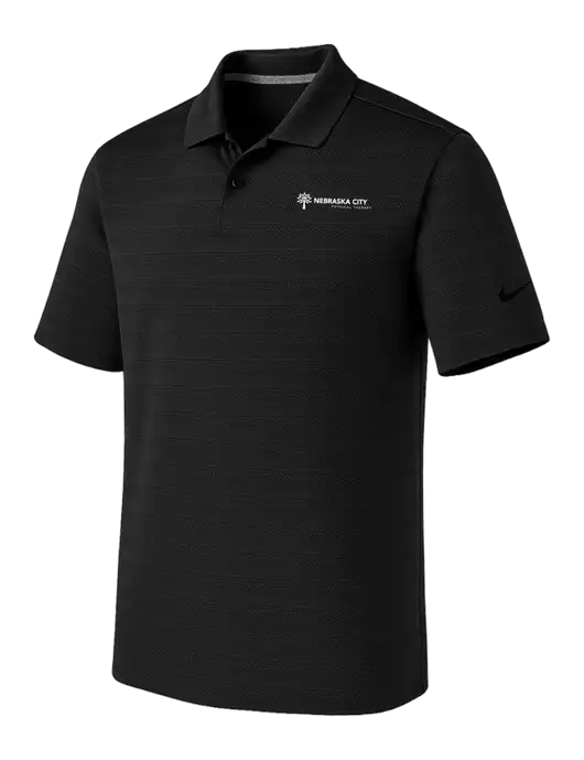 Nike Black Dri-FIT Vapor Jacquard Polo w/Nebraska City Logo
