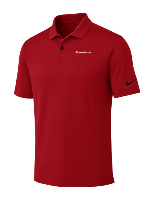 Nike Red Dri-FIT Vapor Polo w/Nebraska City Logo