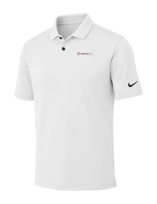 Nike White Dri-FIT Vapor Polo w/Nebraska City Logo