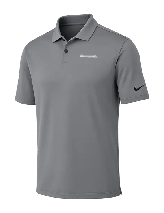Nike Medium Grey Dri-FIT Vapor Polo w/Nebraska City Logo