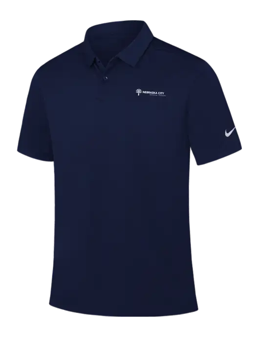 Nike Navy Dry Essential Solid Polo w/Nebraska City Logo