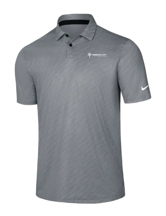 Nike Medium Grey Vapor Dash Polo w/Nebraska City Logo