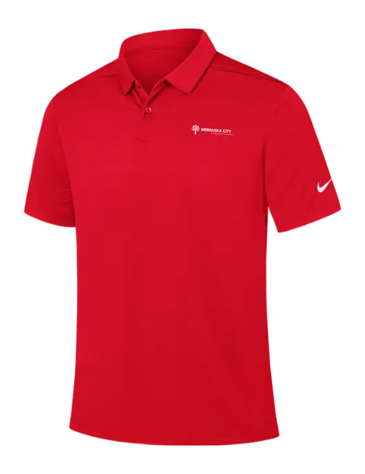 Nike Red Dry Essential Solid Polo w/Nebraska City Logo
