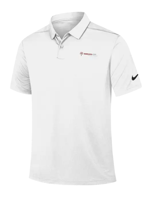 Nike White Dry Essential Solid Polo w/Nebraska City Logo