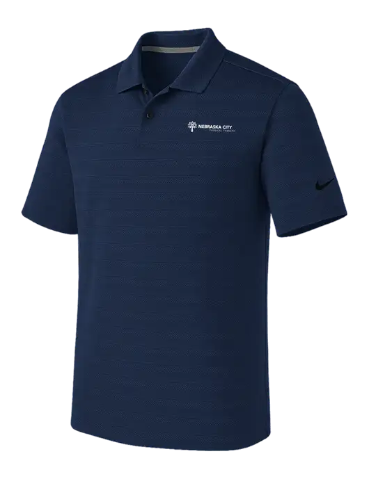 Nike Navy Dri-FIT Vapor Jacquard Polo w/Nebraska City Logo