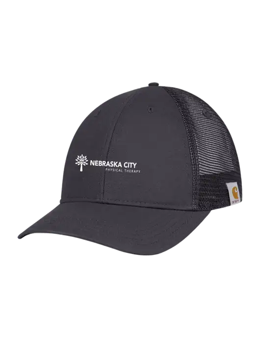 Carhartt Dark Grey Canvas Trucker Cap w/Nebraska City Logo