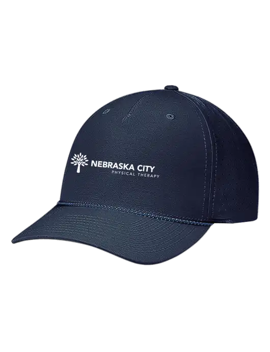 Richardson Laser Perf Performance Dark Navy/Navy-Grey-Blue Rope Cap w/Nebraska City Logo