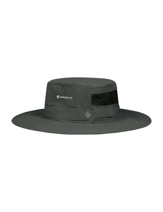 Columbia Dark Grey Bora Bora Booney  Hat w/Nebraska City Logo