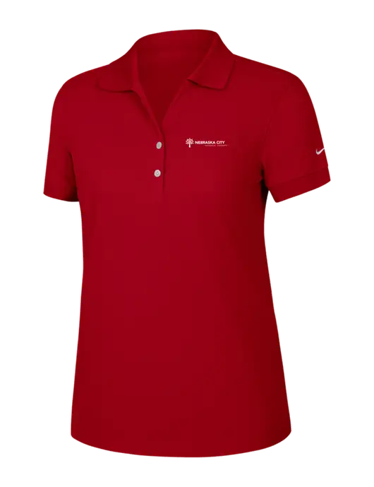 Nike Womens Dri-FIT Classic Red Polo w/Nebraska City Logo