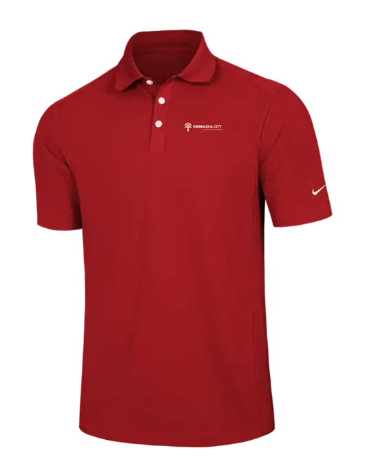 Nike Red Dri-FIT Classic Polo w/Nebraska City Logo