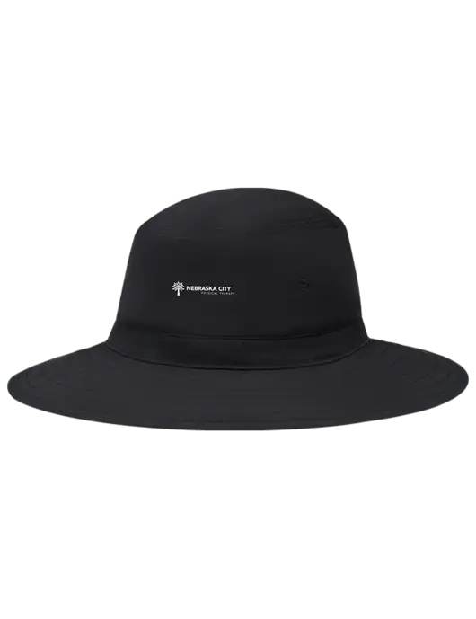 Black Booney Sun Hat w/Nebraska City Logo