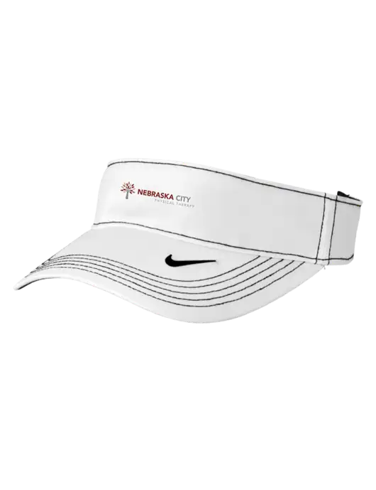 Nike White Dri-FIT Ace Visor w/Nebraska City Logo
