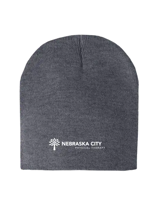 Dark Grey Heather Element Knit Beanie w/Nebraska City Logo