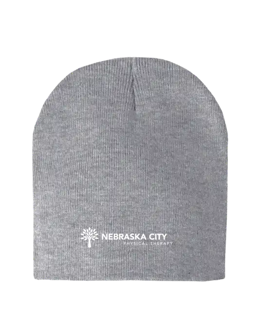 Light Grey Heather Element Knit Beanie w/Nebraska City Logo