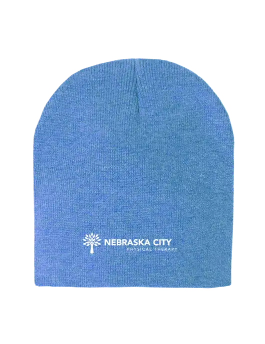Royal Heather Element Knit Beanie w/Nebraska City Logo